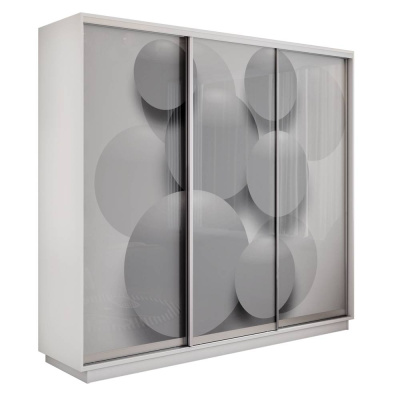 Экспресс 3-х дверный (Шары) (Белый снег 1800х2200х440 Экспресс 45 3х Серебро профиль)